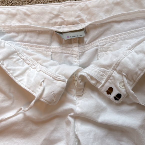 Athleta women’s cotton white shorts size 16 - Picture 3 of 6